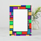 Kleurenvierhoek grens 1 Uitnodiging (Staand voorkant)