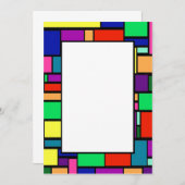 Kleurenvierhoek grens 1 Uitnodiging (Voorkant / Achterkant)