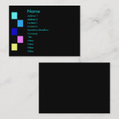 Kleurenvierkanaals profielkaart visitekaartje (Voorkant / Achterkant)