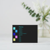 Kleurenvierkanaals profielkaart visitekaartje (Staand voorkant)