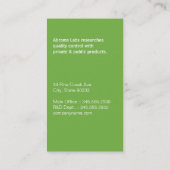 Kleurenvierkant monogram (groen) visitekaartje (Achterkant)