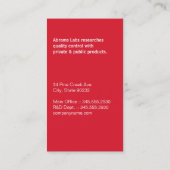 Kleurenvierkant monogram (rood) visitekaartje (Achterkant)