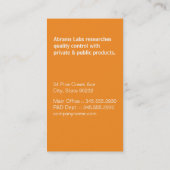 Kleurenvierkant monogram (sinaasappel) visitekaartje (Achterkant)