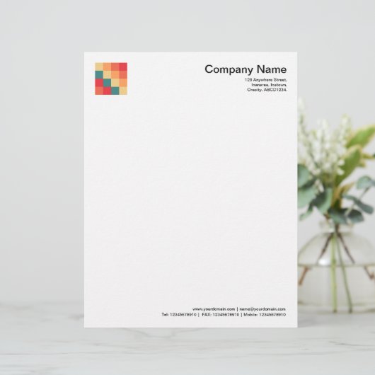 Kleurenvierkantjes 017 custom briefhoofd (Staand voorkant)
