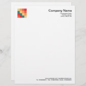 Kleurenvierkantjes 017 custom briefhoofd (Voorkant / Achterkant)