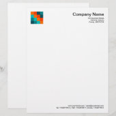 Kleurenvierkantjes 01 custom briefhoofd (Voorkant / Achterkant)