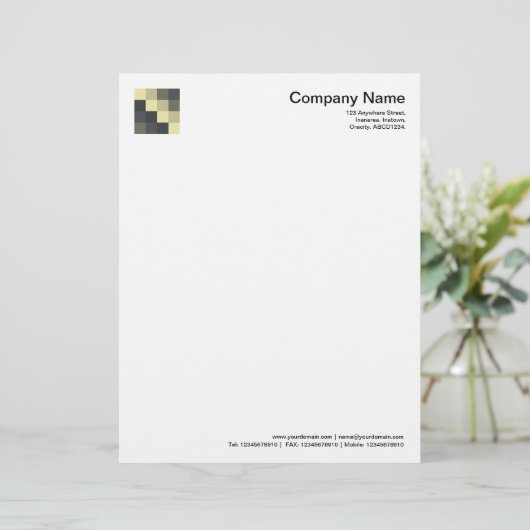 Kleurenvierkantjes 09 custom briefhoofd (Staand voorkant)