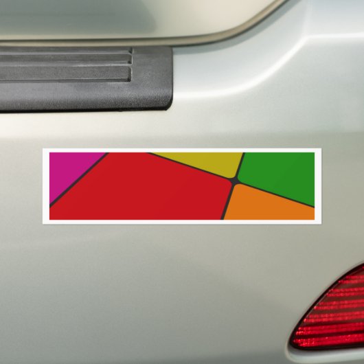 Kleurenvierkantjes Bumpersticker (Op auto)
