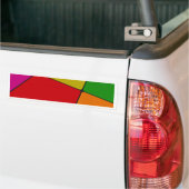 Kleurenvierkantjes Bumpersticker (Op Truck)