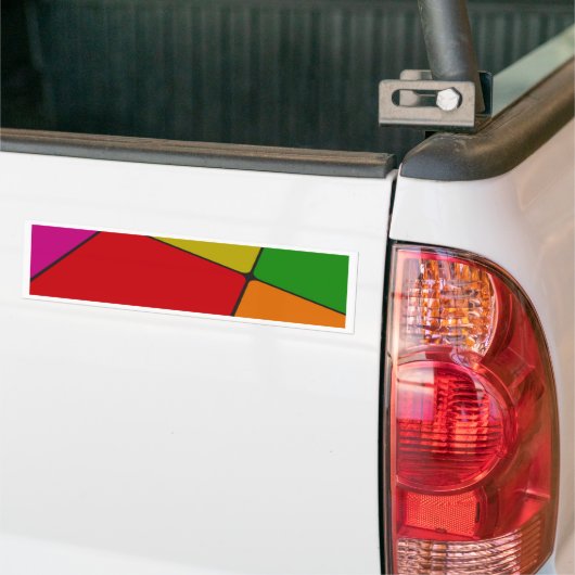 Kleurenvierkantjes Bumpersticker (Op Truck)