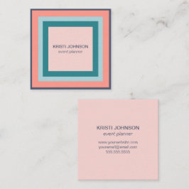 Kleurenvierkantjes minimalistisch modern vierkante visitekaartje