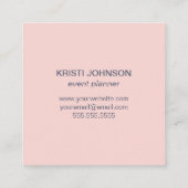 Kleurenvierkantjes minimalistisch modern vierkante visitekaartje (Achterkant)