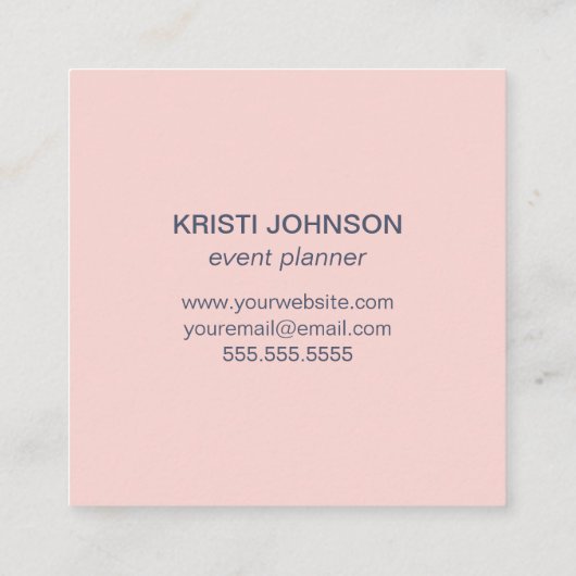 Kleurenvierkantjes minimalistisch modern vierkante visitekaartje (Achterkant)