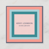 Kleurenvierkantjes minimalistisch modern vierkante visitekaartje (Voorkant)