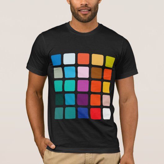 Kleurenvierkantjes T-shirt (Voorkant)
