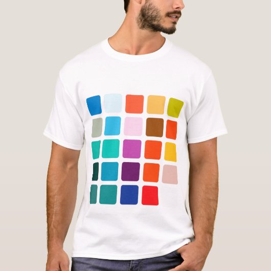 Kleurenvierkantjes T-shirt (Voorkant)
