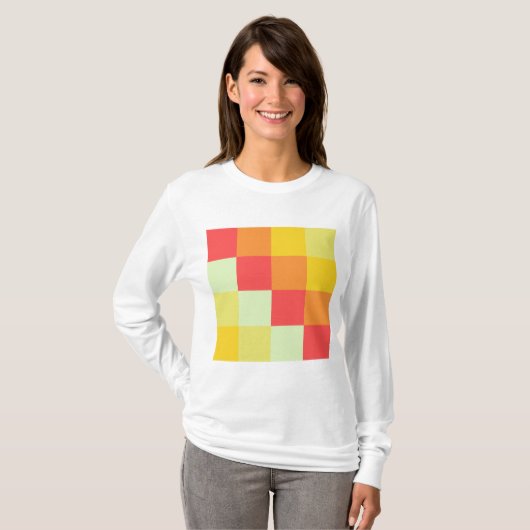 Kleurenvierkantjes T-shirt (Voorkant volledig)