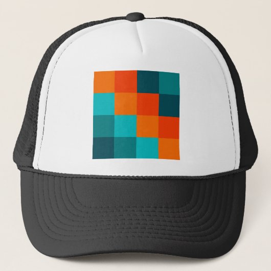 Kleurenvierkantjes Trucker Pet (Voorkant)