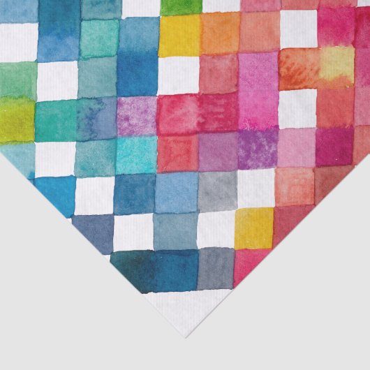 Kleurenvierkantjes voor waterverf Kunstpapier Weef Tissuepapier (Detail)