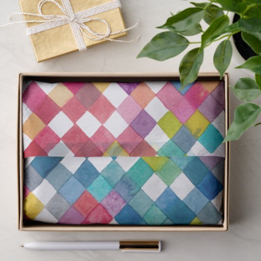 Kleurenvierkantjes voor waterverf Kunstpapier Weef Tissuepapier (Geschenk)