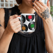 kleurenvinylarchiefpatroon koffiemok