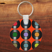 kleurenvinylarchiefpatroon sleutelhanger (Voorkant)