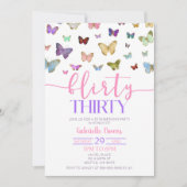 Kleurenvlinder 30e verjaardag kaart (Voorkant)