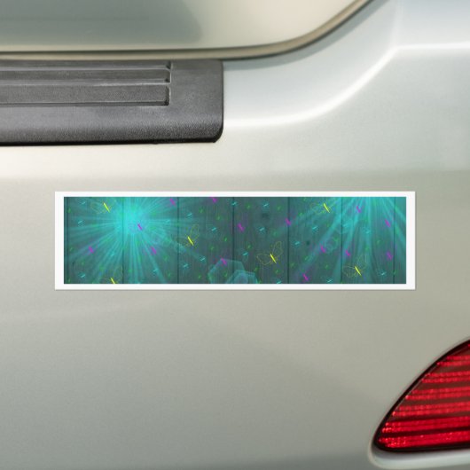 kleurenvlinder bumpersticker (Op auto)