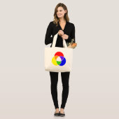 kleurenvlinderdiagram grote tote bag (Voorkant (model))