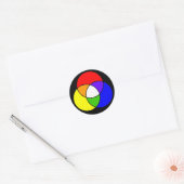 kleurenvlinderdiagram ronde sticker (Envelop)