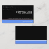 Kleurenvoettekst - Babyblauw met zwart Visitekaartje (Voorkant / Achterkant)