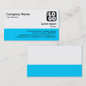 Kleurenvoettekst - Blauw 00CCFF Visitekaartje (Voorkant / Achterkant)