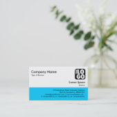 Kleurenvoettekst - Blauw 00CCFF Visitekaartje (Staand voorkant)