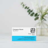 Kleurenvoettekst - Blauw 00CCFF Visitekaartje (Staand voorkant)