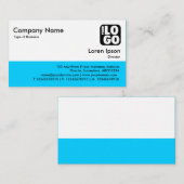 Kleurenvoettekst - Blauw 00CCFF Visitekaartje (Voorkant / Achterkant)