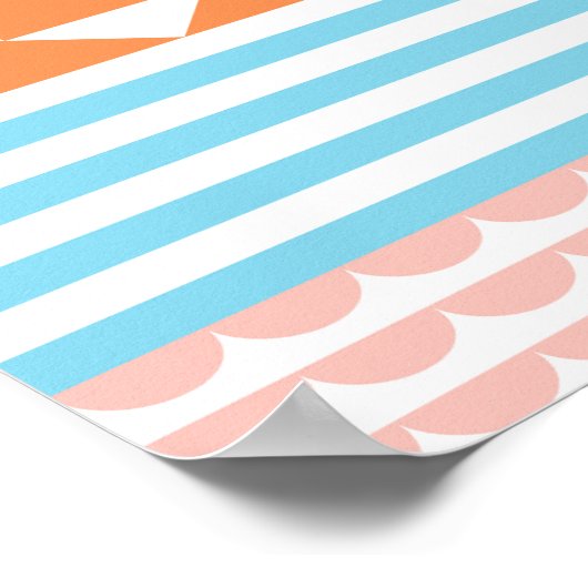 Kleurenvormig patroon poster (Hoek)