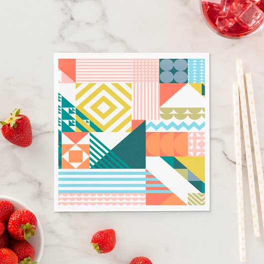 Kleurenvormig patroon servet