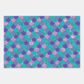 Kleurenvormig patroon van zeemschalen inpakpapier vel (Voorkant 3)