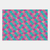 Kleurenvormig patroon van zeemschalen inpakpapier vel (Voorkant 2)