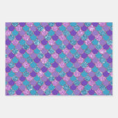 Kleurenvormig patroon van zeemschalen inpakpapier vel (Voorkant)