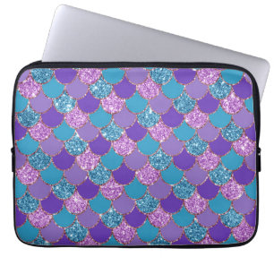 Kleurenvormig patroon van zeemschalen laptop sleeve