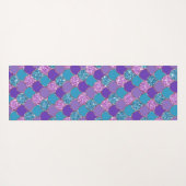 Kleurenvormig patroon van zeemschalen yogamat (Achterkant (horizontaal))