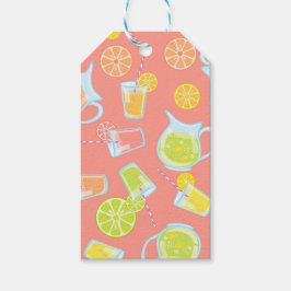 KLEURENVRUCHTENSLICES EN -PITCHERS VAN JUICE CADEAULABEL