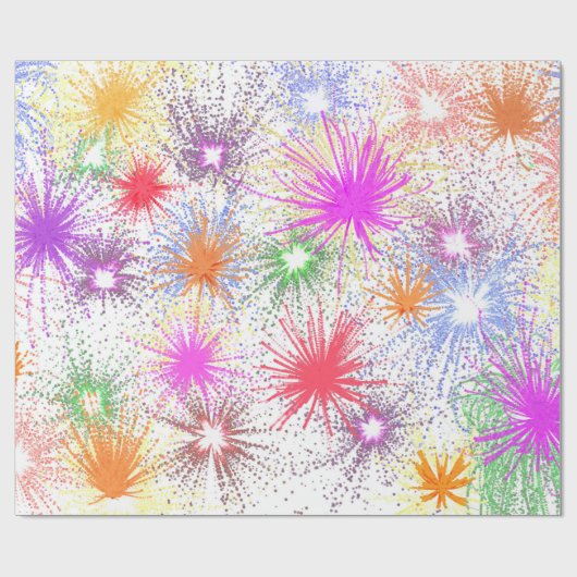 Kleurenvuurwerk Cadeaupapier (Vlak)