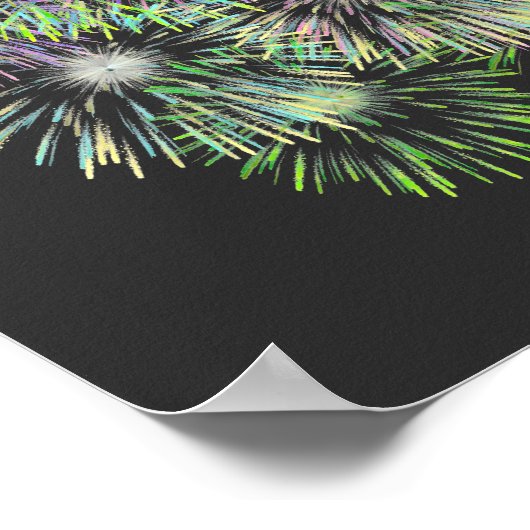 Kleurenvuurwerk Poster (Hoek)
