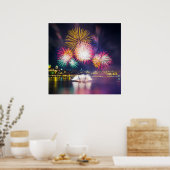 Kleurenvuurwerk Poster (Keuken)