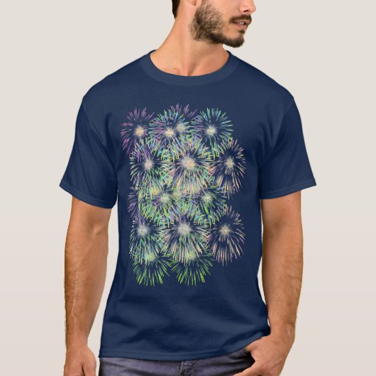 Kleurenvuurwerk T-shirt (Voorkant)