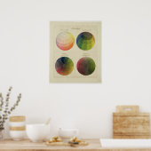 KleurenWereldbollen voor koper Poster (Keuken)