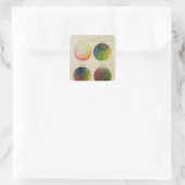 KleurenWereldbollen voor koper Vierkante Sticker (Tas)