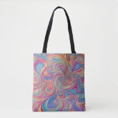 Kleurenwervelingen Canvas tas (Voorkant)